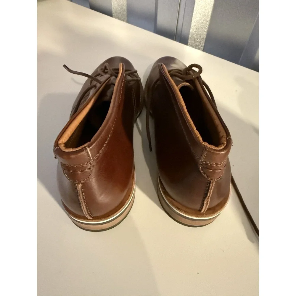 HELM The Hynes Boots Chukka Whiskey Leather‎ Men Size 8M New